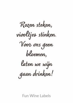 wijn quote geen bloemen