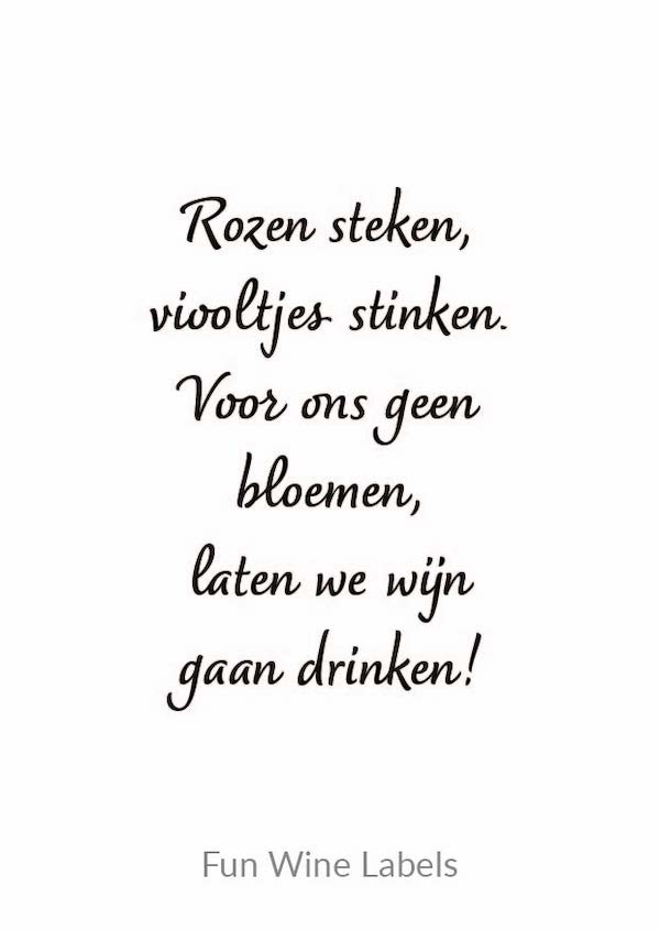 wijn quote geen bloemen