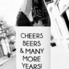 Bieretiket Cheers Beers, origineel cadeau voor een bierliefhebber