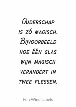 design wijnetiket magische wijn