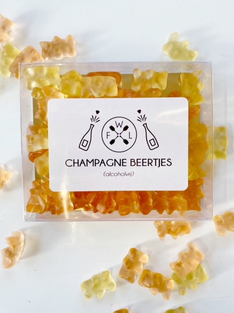 Champagne Beertjes klein - 50g, alcoholvrije snoepjes