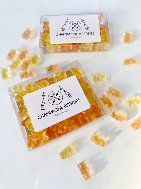 Champagne Beertjes klein - 50g, alcoholvrije snoepjes