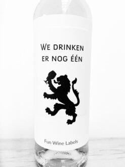design wijnetiket drinken leeuw
