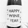 Wijnetiket Wine Year, is het perfecte etiket om op een fles Bubbels te plakken en mee te nemen naar een Nieuwjaarsfeest