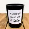 geurkaarsje relax in een zwart glas
