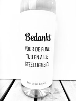 Zeg Bedankt Met Een Fles Wijn & Origineel Wijnetiket - Fun Wine Labels