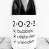 wijnetiket 2023, origineel cadeau voor oud en nieuw