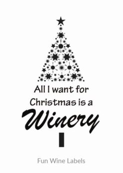 design wijnetiket christmas