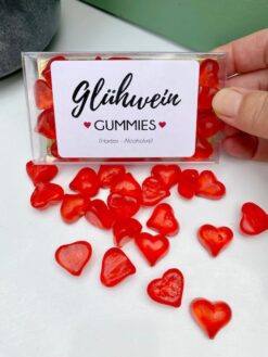 Glühwein gummies in de vorm van een hart