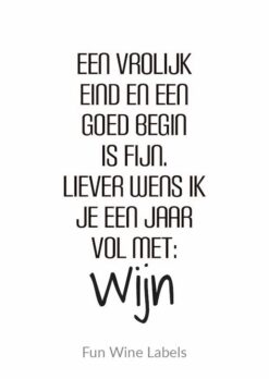 design etiket jaar vol wijn