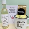 wijn & mok cadeautje love voor je grote liefde voor een bruiloft of valentijnsdag