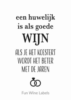 design wijnetiket huwelijk