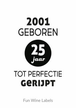 Verjaardag etiket jaartal voor een gepersonaliseerd verjaardagscadeau