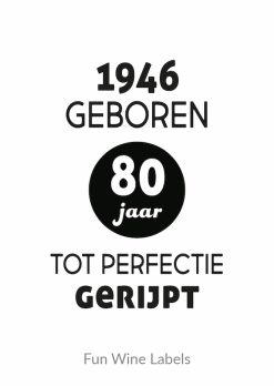 Verjaardag etiket jaartal voor een gepersonaliseerd verjaardagscadeau