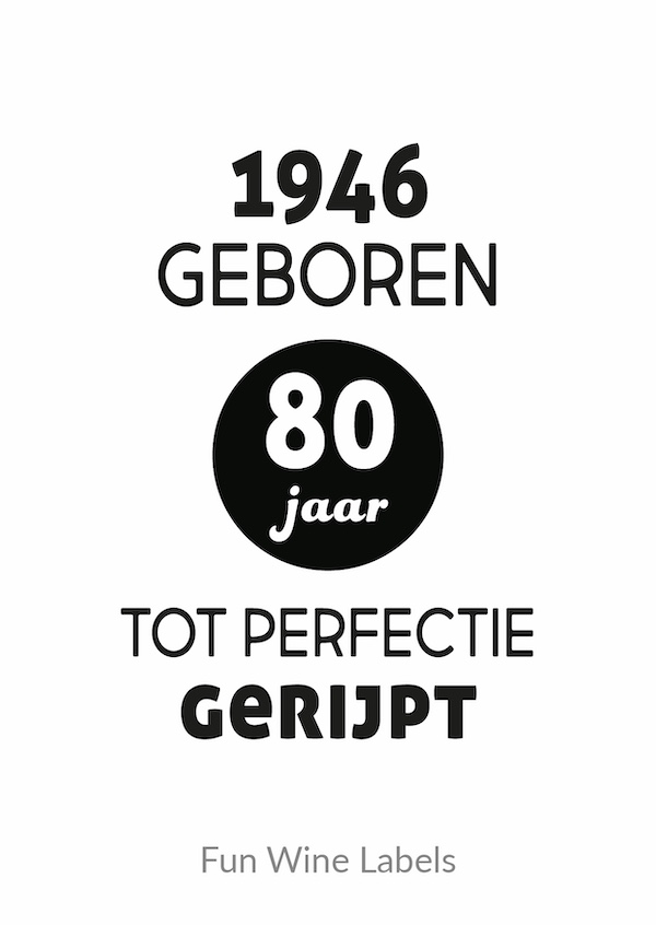 Verjaardag etiket jaartal voor een gepersonaliseerd verjaardagscadeau