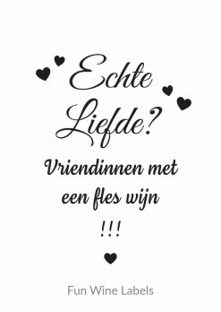 Wijnetiket Vriendinnen, hét etiket om aan je vriendinnen te geven