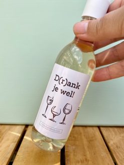 Mini flesje wijn met hilarisch Drankjewel wijn quote