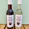 Mini flesjes wijn met hilarisch Sint wijn quote